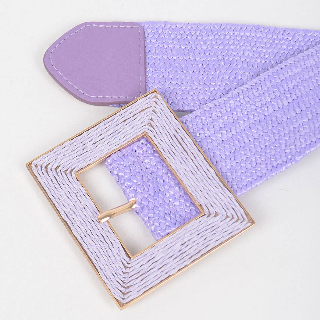 Square Buckle Stretch Belt