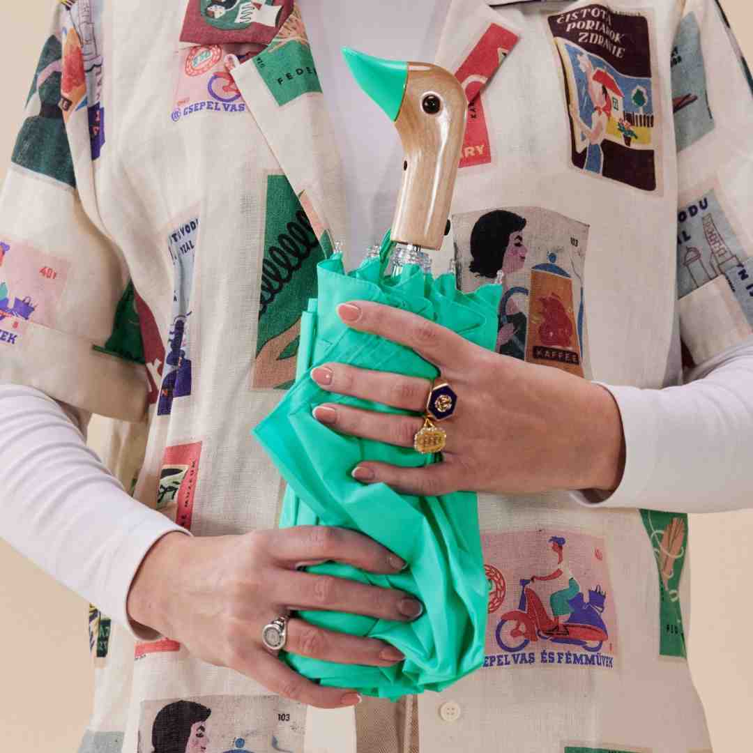 Mint Duck-Head Umbrella