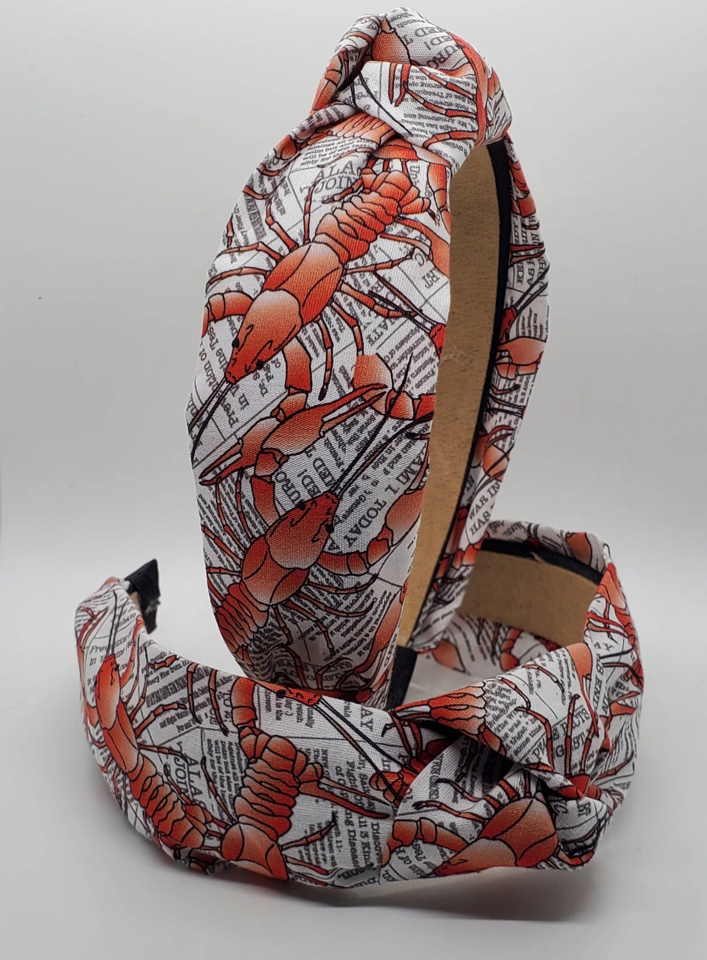 Crawfish on Newspaper Headband