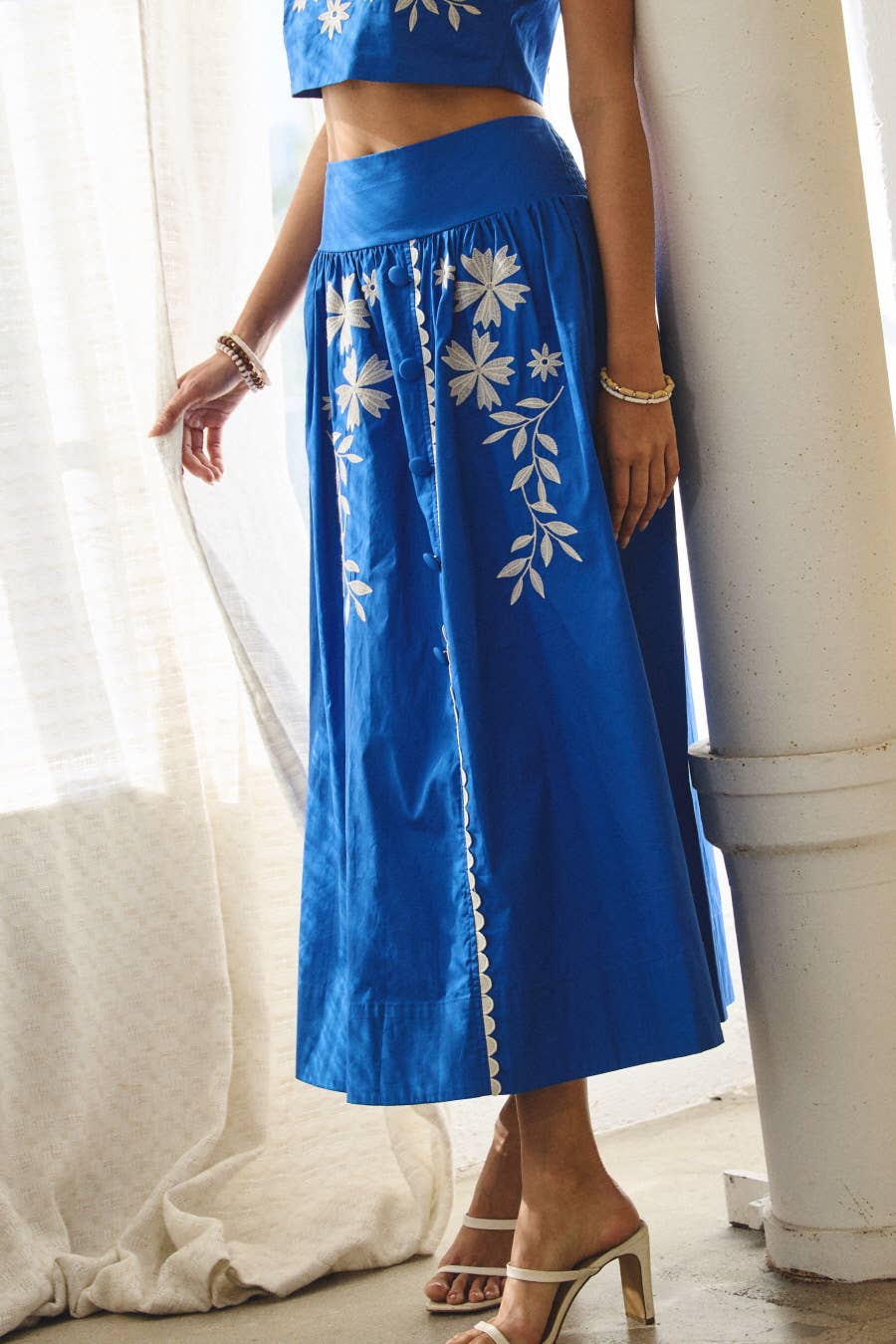 Valentina Cropped Top and Midi Skirt Set