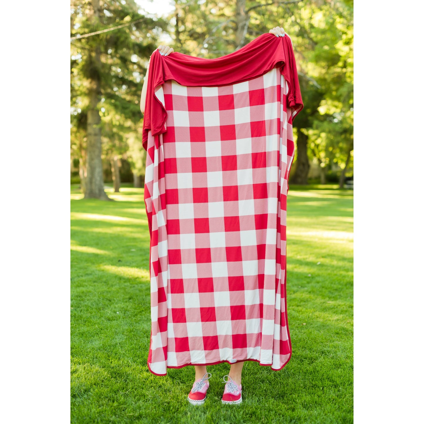 Red & White Buffalo Plaid Blanket