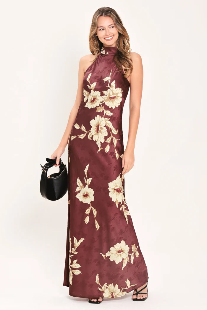 Autumn in Sedona Halter Sheath Dress