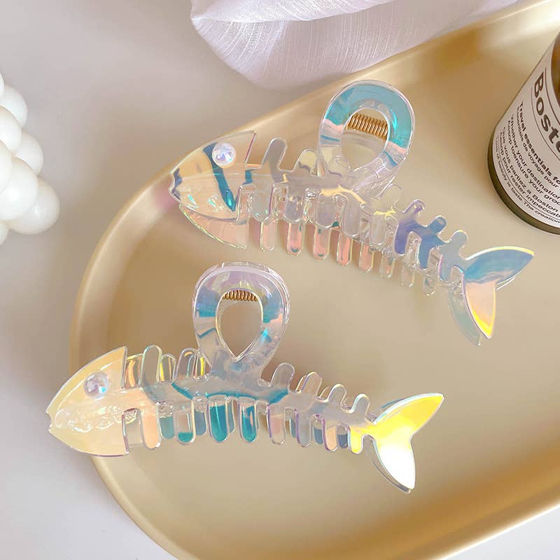 Iridescent Fishbone Clip