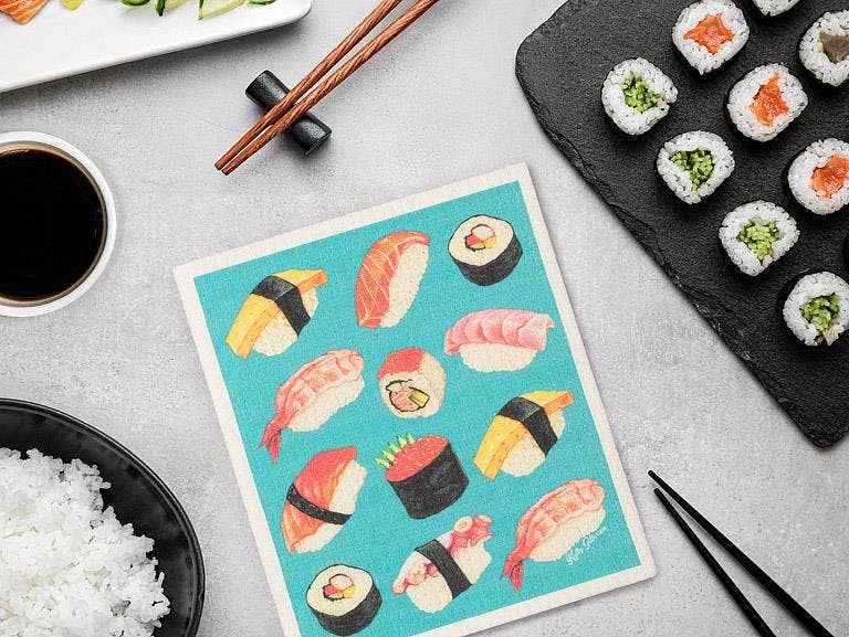 Sushi & Sashimi Dishcloth