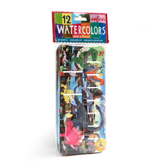 Dinosaur 12 Watercolor Paint Set