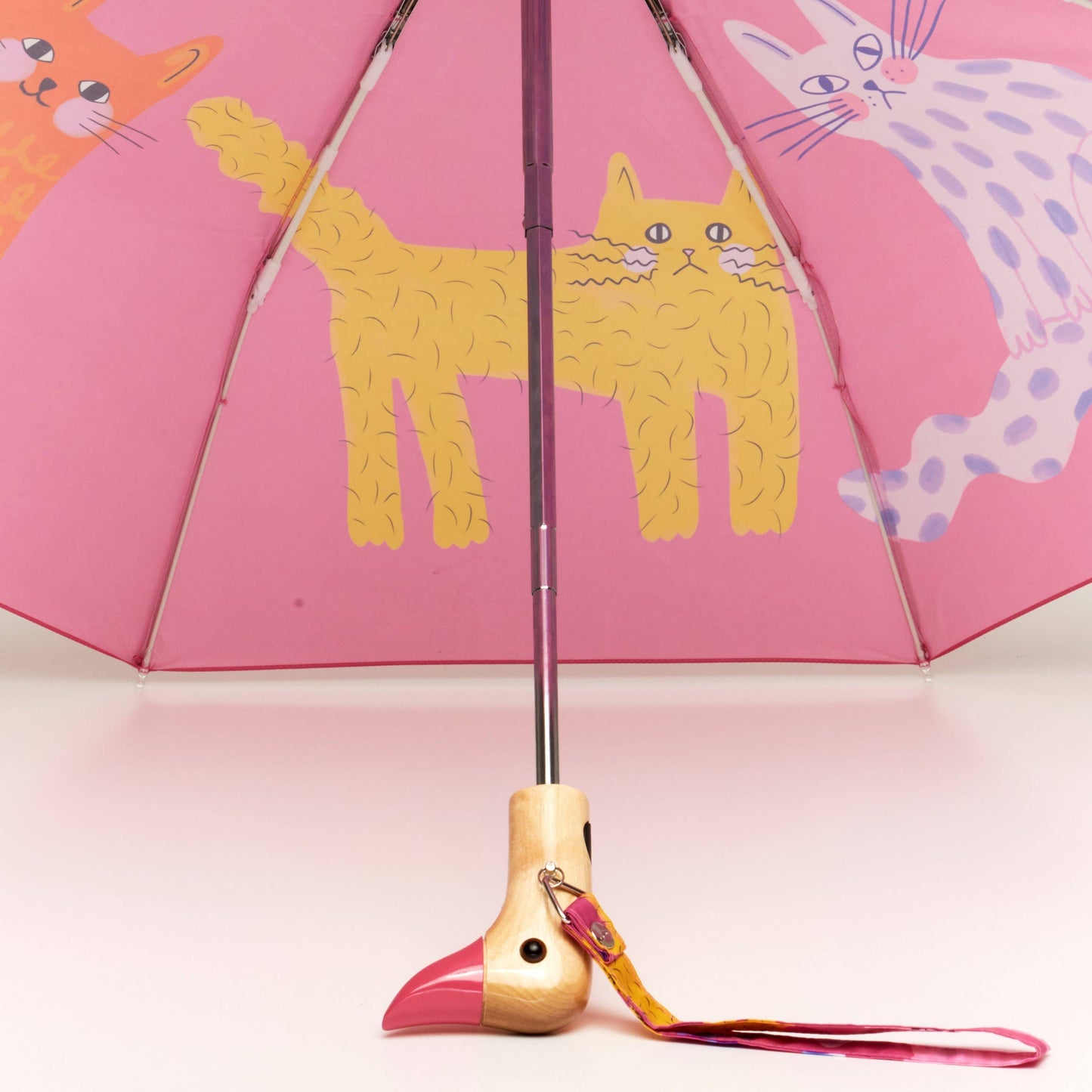 Fuchsia/Lime/Ice Arty Cats Duck Umbrellas