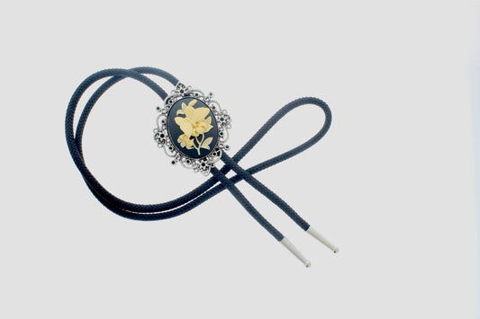 Victorian Bloom Bolo Tie, 36" cord, made in USA