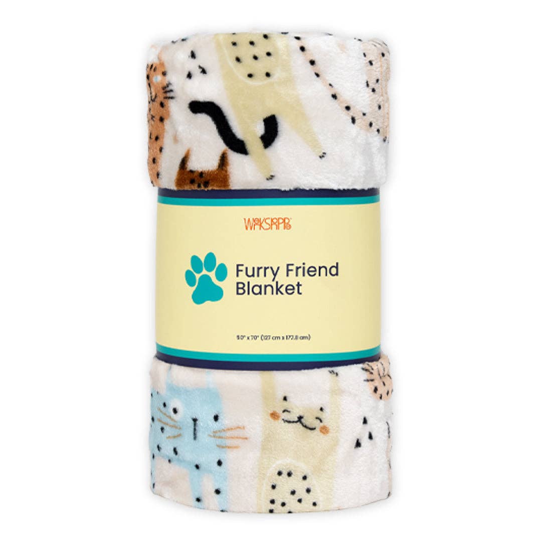 Cats Meow Pet Fleece Blanket, Cat Friendly Throw