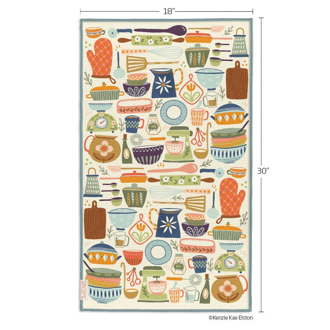 Vintage Kitchen Microfiber Kitchen Towel