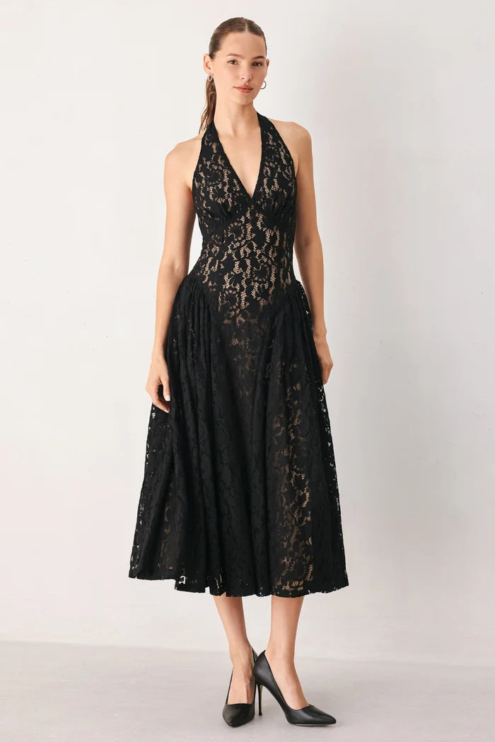 Bella Donna Lace Halter Dress