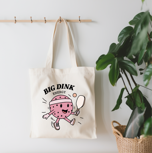 Big Dink Energy Pickleball Canvas Tote