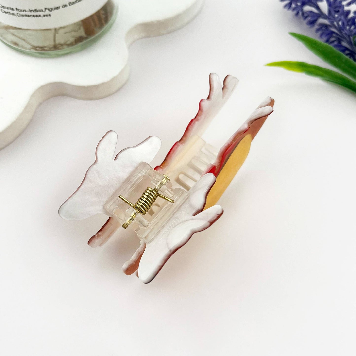 Hot Dog Dachshund Acrylic Hair Claw Clip