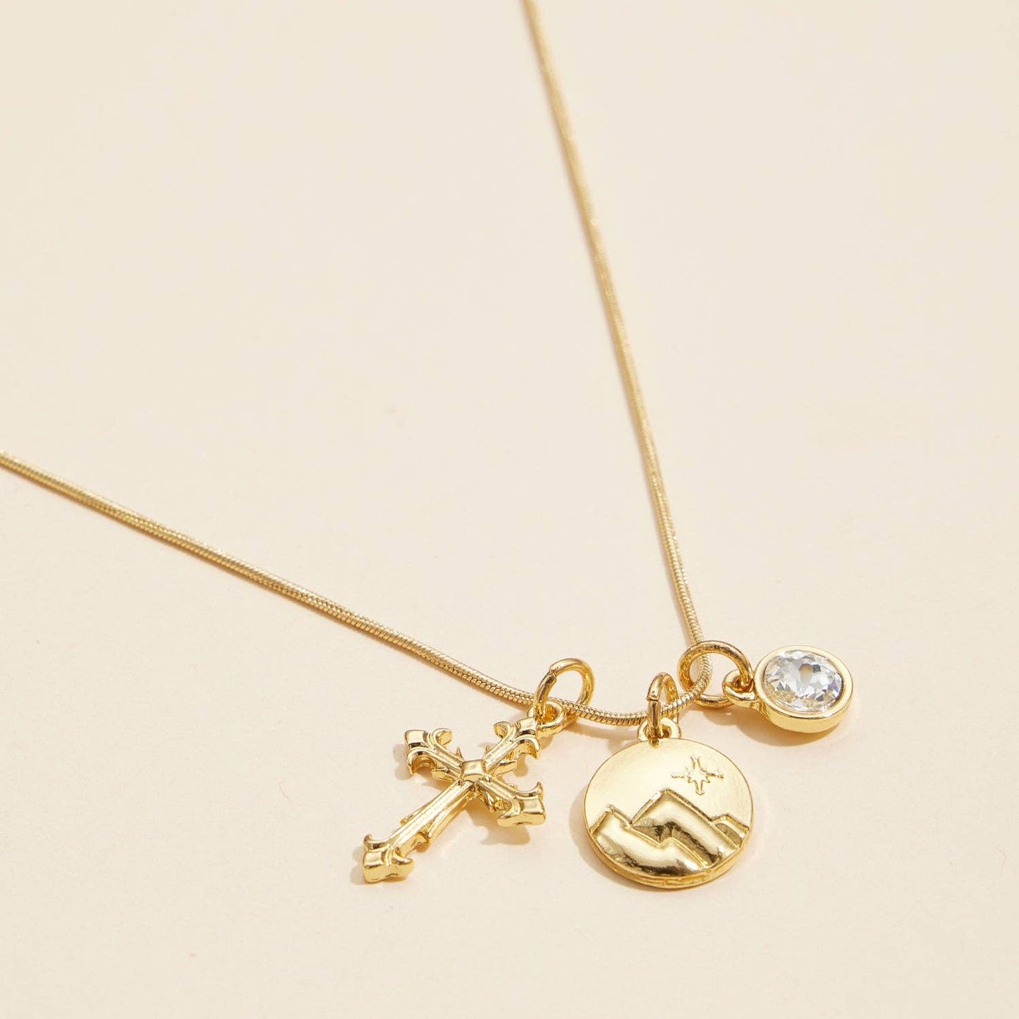 Faith and Adventure Gold Dipped 18K Charm Necklace