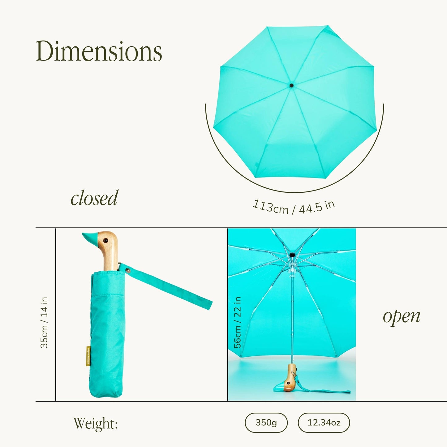 Mint Duck-Head Umbrella