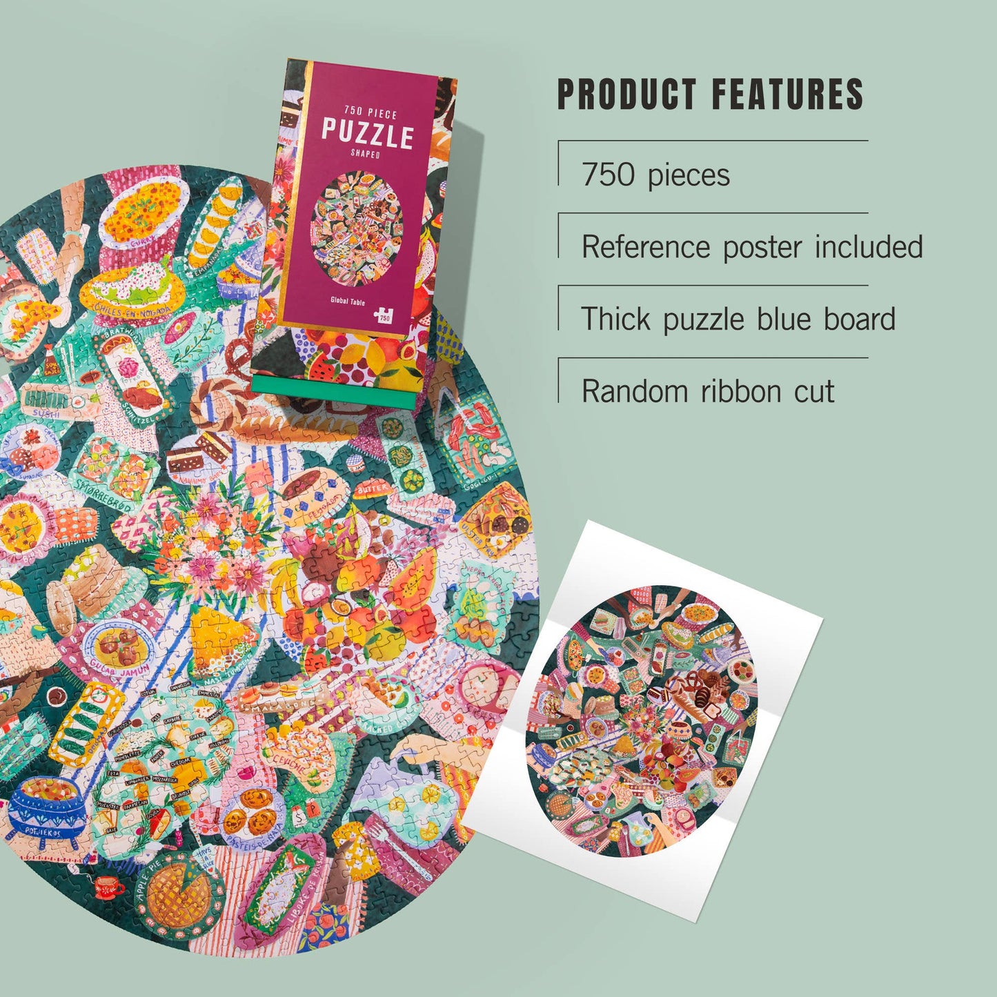 750 PIECE PUZZLE, Global Table, Firelight