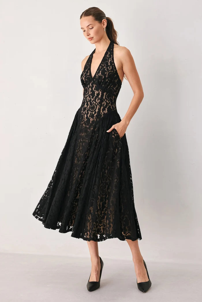 Bella Donna Lace Halter Dress