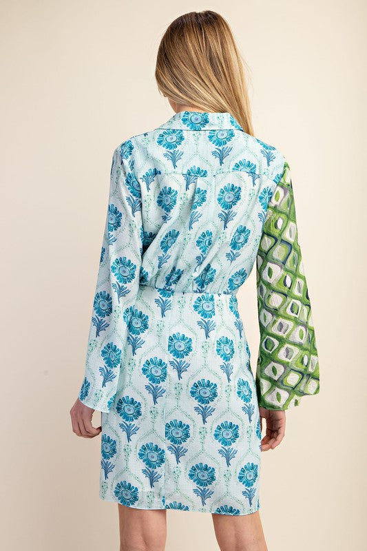 Mix Your Print Wrap Dress