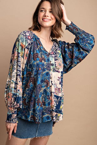 Floral Patchwork Blouse