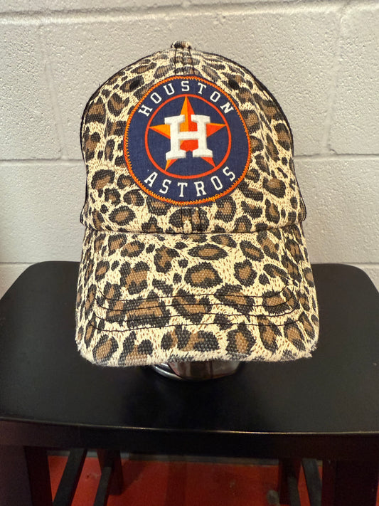 Leopard Print Astros Cap