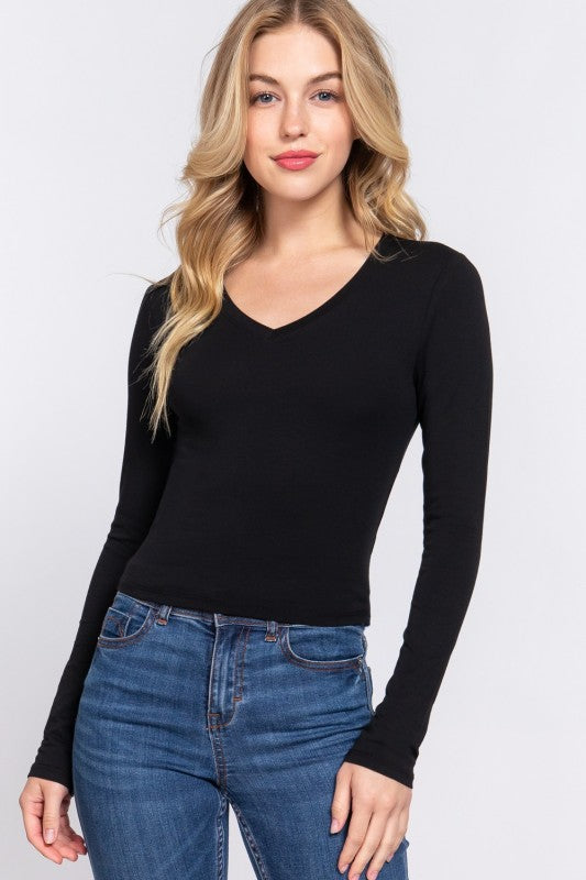 Basic Long sleeve Crop Too