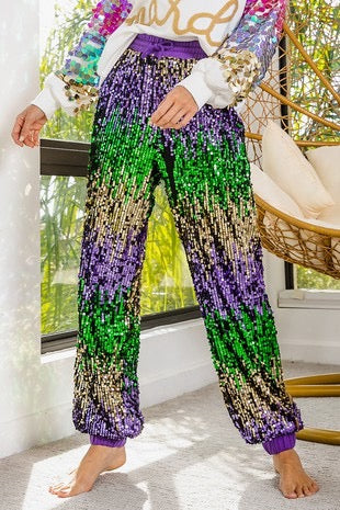 Mardi Gras Sequin Pants