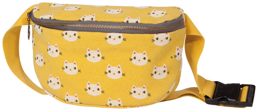 Danica Studio Meow Meow Cats Cotton Hip Bag Adjustable Strap