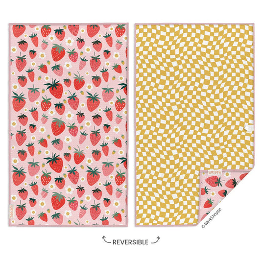 Strawberry Check Microfiber Kitchen Towel