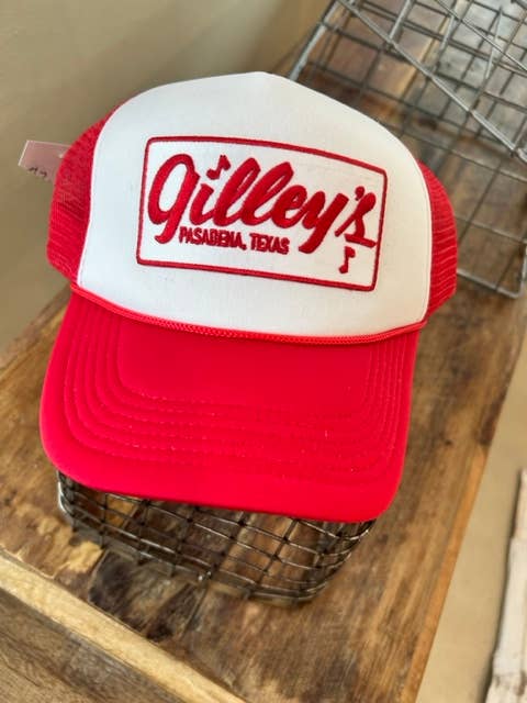 Gilley's Patch White/Red Foam Trucker | Officially Licensed