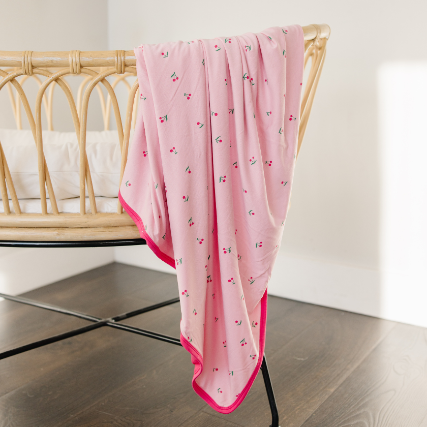 Cherry Swaddle Blanket