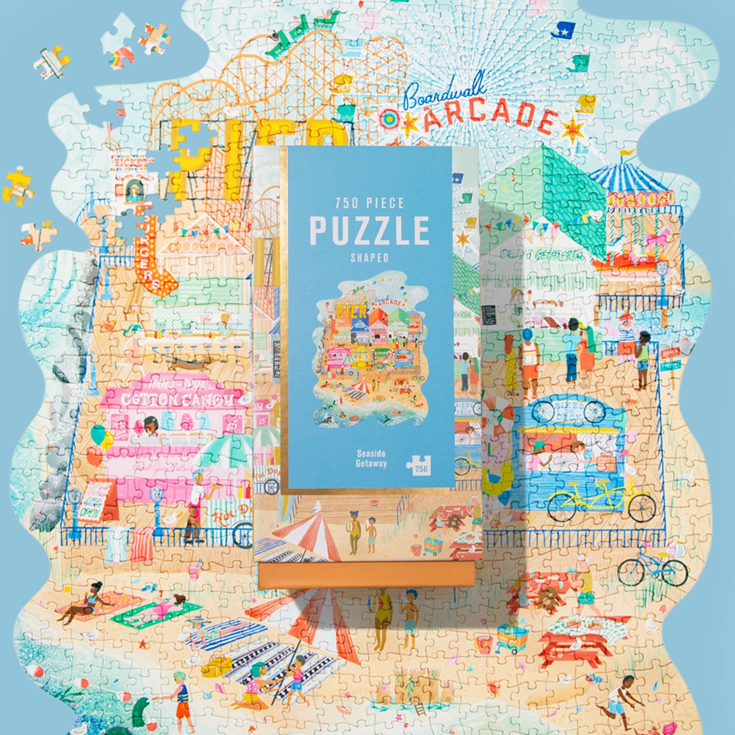 750 PIECE PUZZLE, Seaside Getaway, Firelight