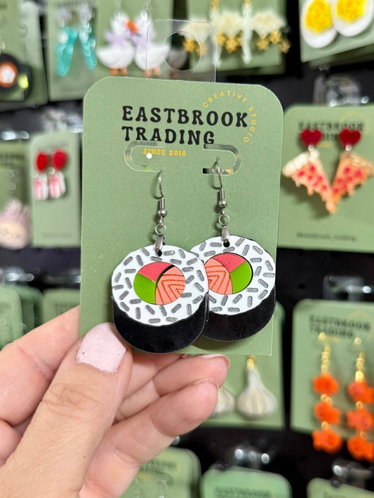 Sushi Roll earrings