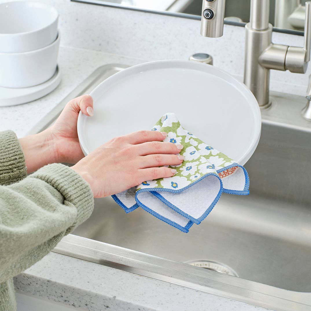 Floral Finch & Friends Towels, High Performance Waffle Weave