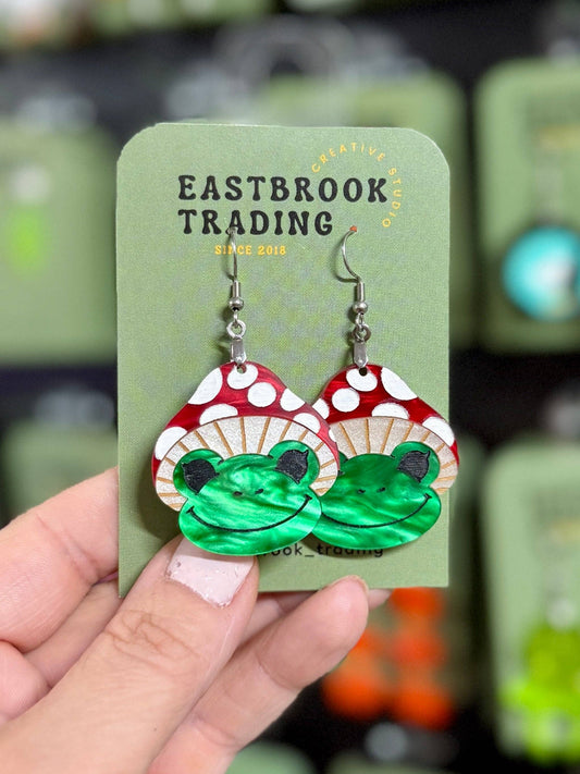 Mushroom Frog earrings