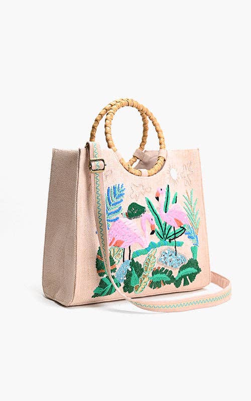 Tropical Pink Flamenco Tote