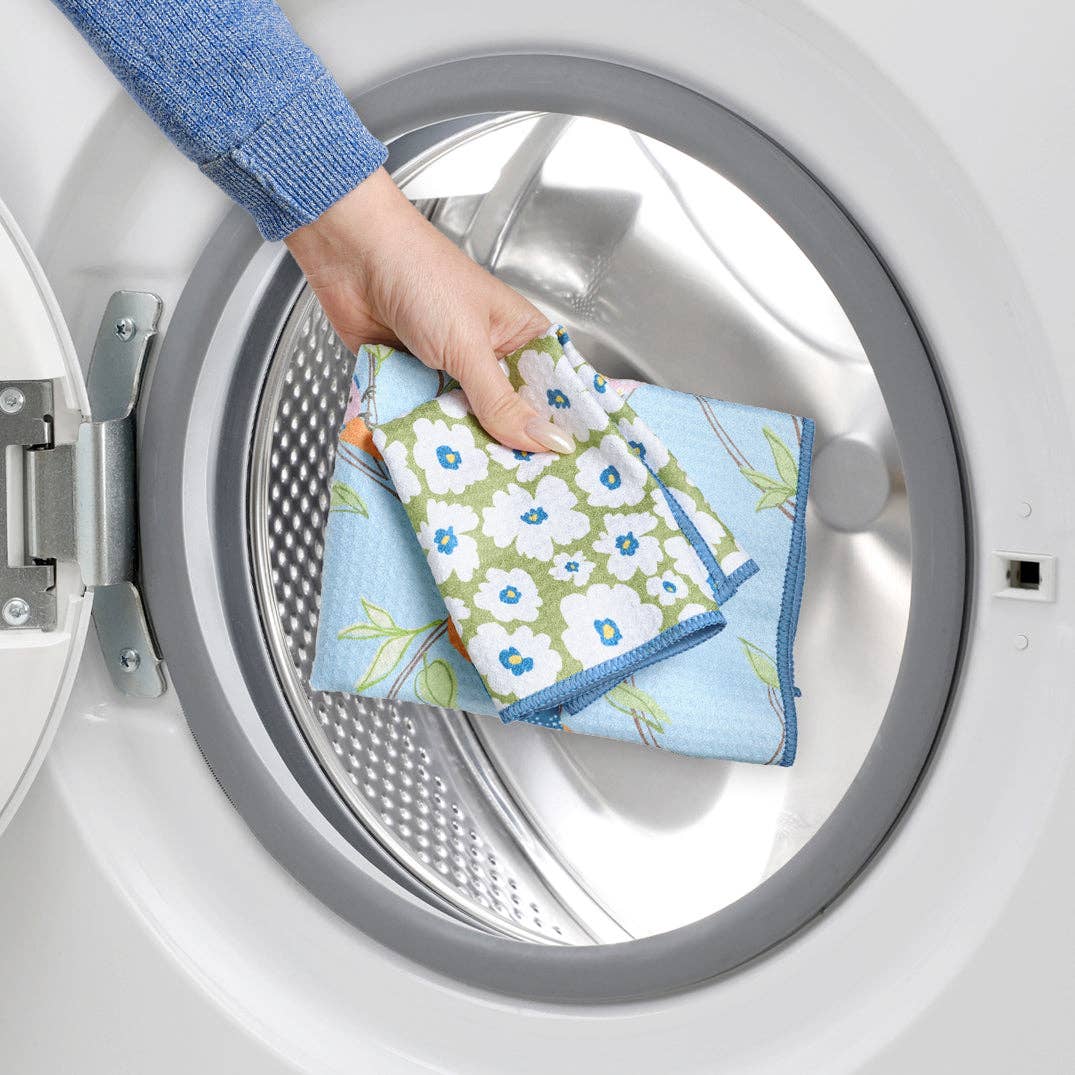 Floral Finch & Friends Towels, High Performance Waffle Weave