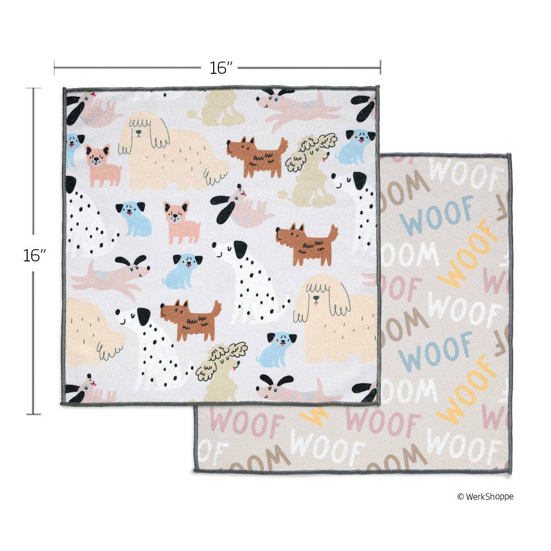 Pooches & Pups Microfiber Dog Paw Towels, Quick Drying