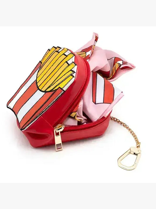 2-in-1 Bag Charm & Reusable Shopper Bag - French Fries