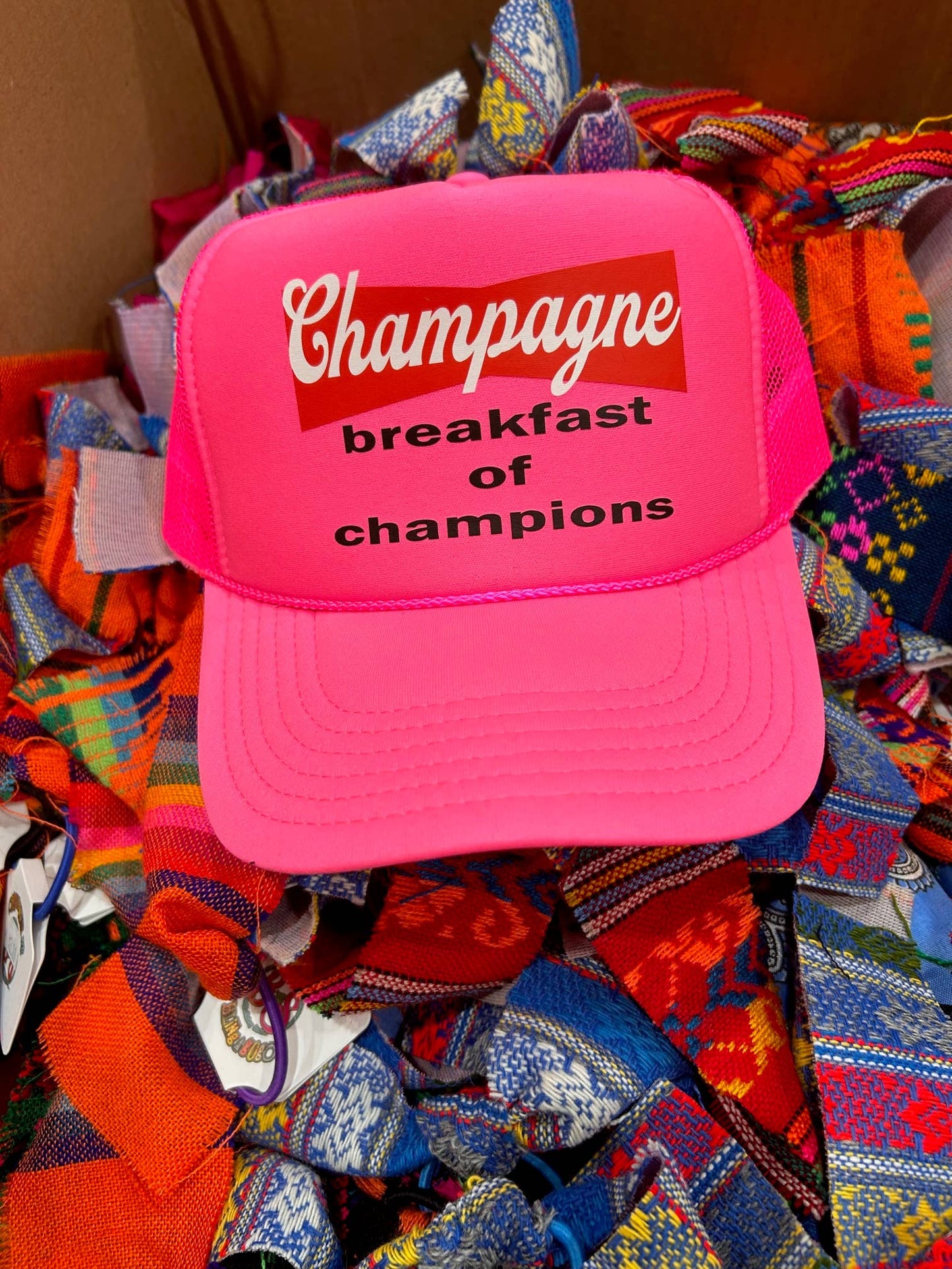 Champagne Breakfast Trucker | Summer Truckers | Drinking Cap