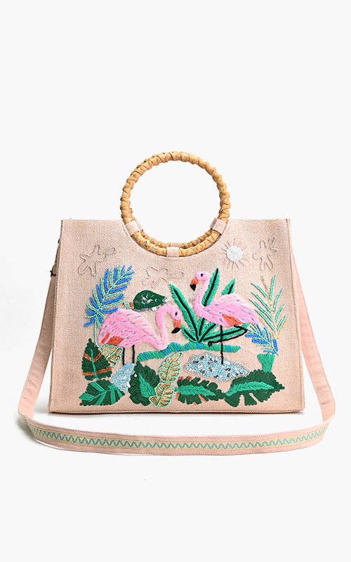 Tropical Pink Flamenco Tote