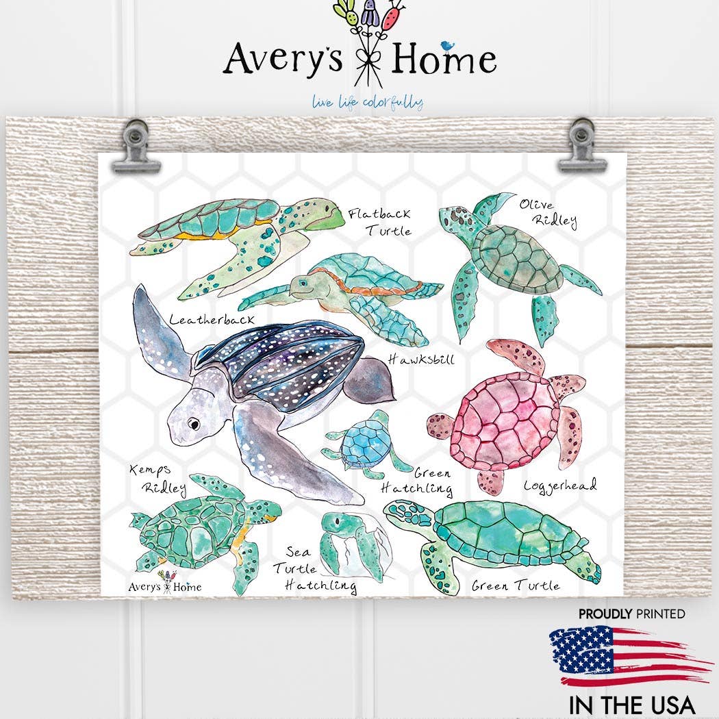 Sea Turtle Ocean Artwork Coastal 20 oz USA Skinny Tumbler
