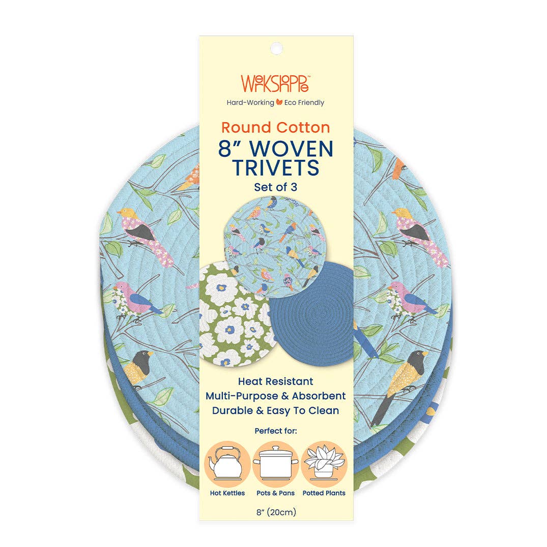 Floral & Finch Cotton Kitchen Trivets, Pot Holder, Hot Pad