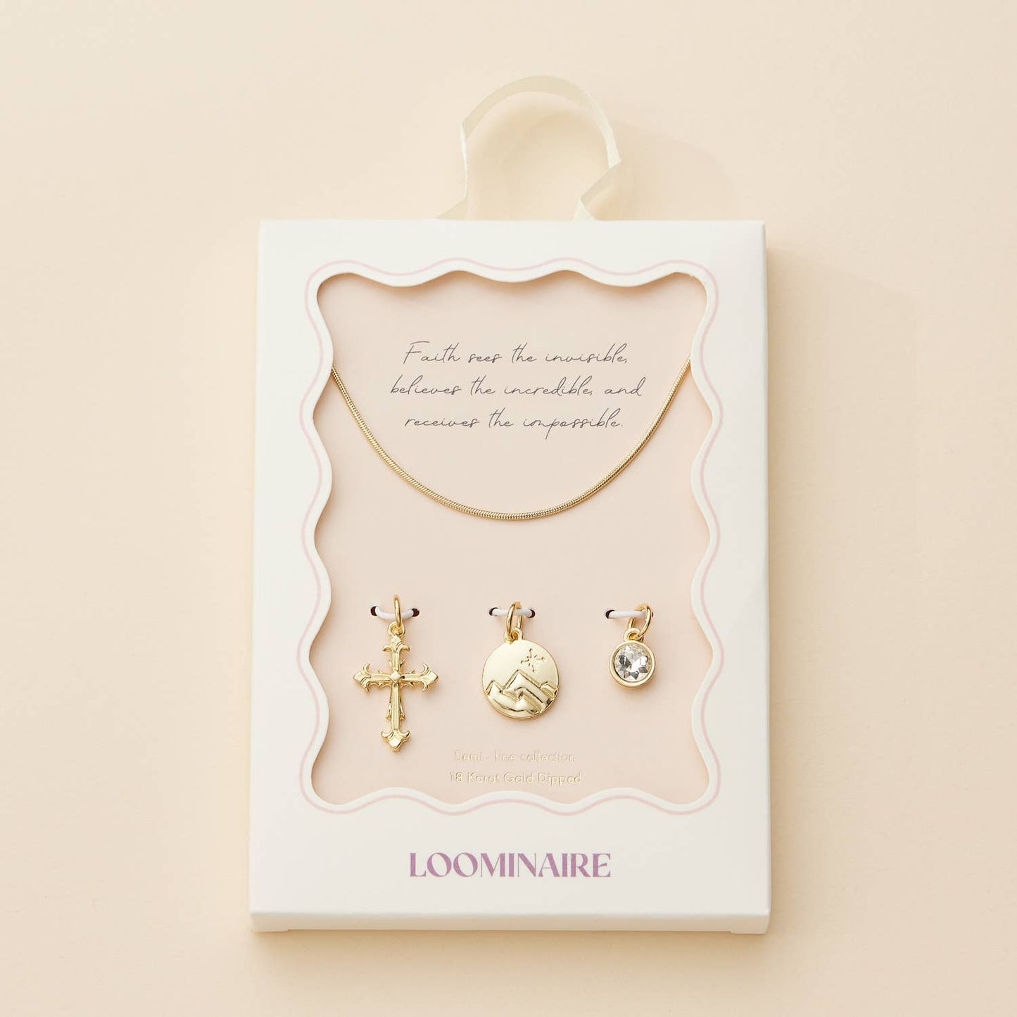 Faith and Adventure Gold Dipped 18K Charm Necklace