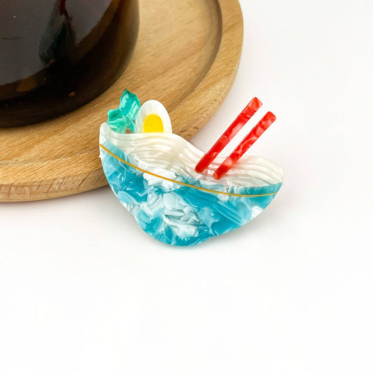 Acetate Noodle Hair Clip, Crocodile Claw Style