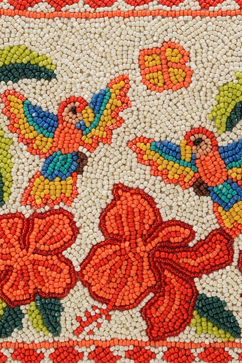 Rio Rhythm Vibrant Beaded Wristlet Clutch