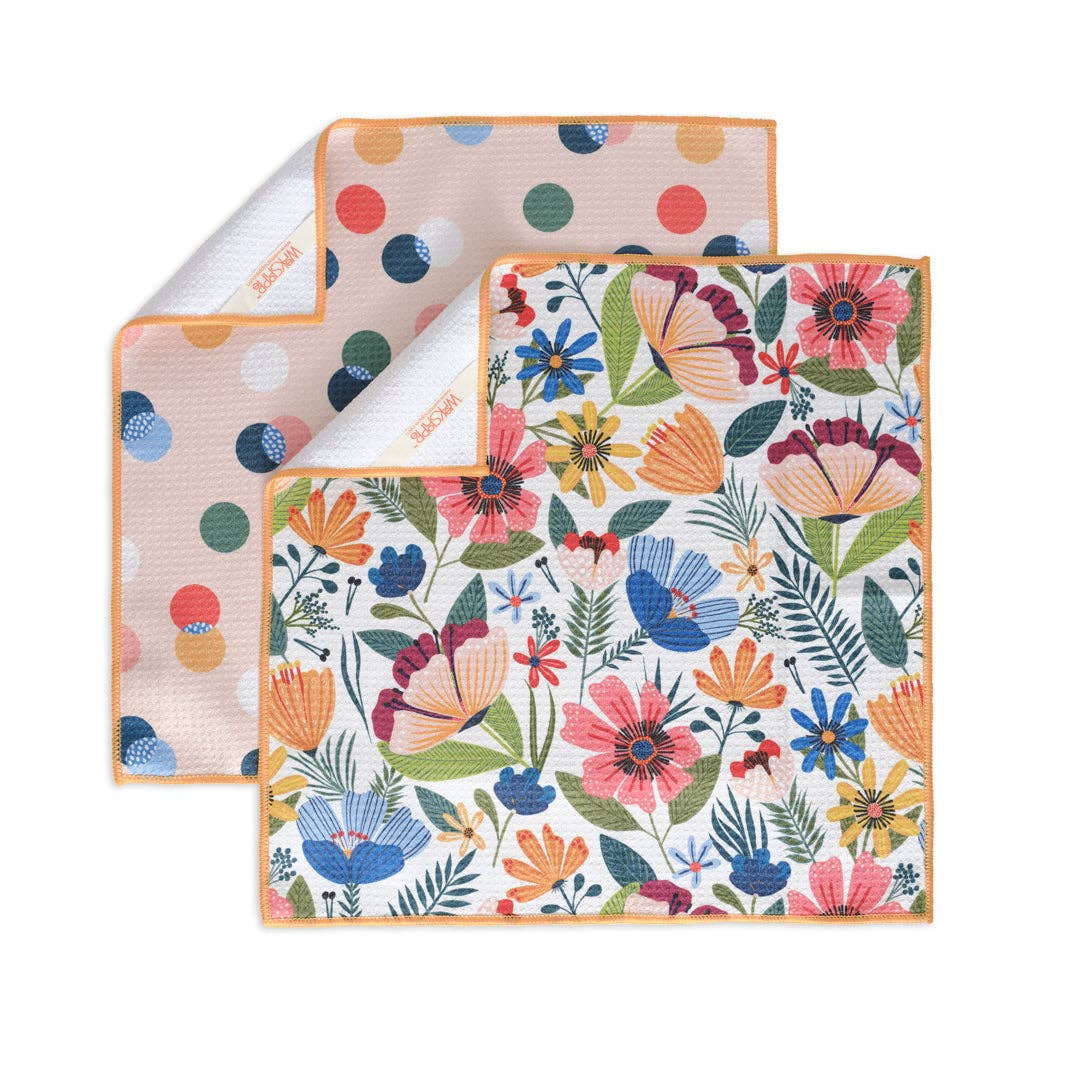 Field Of Flowers All Purpose Towel Set, Multi-Surface Cloths